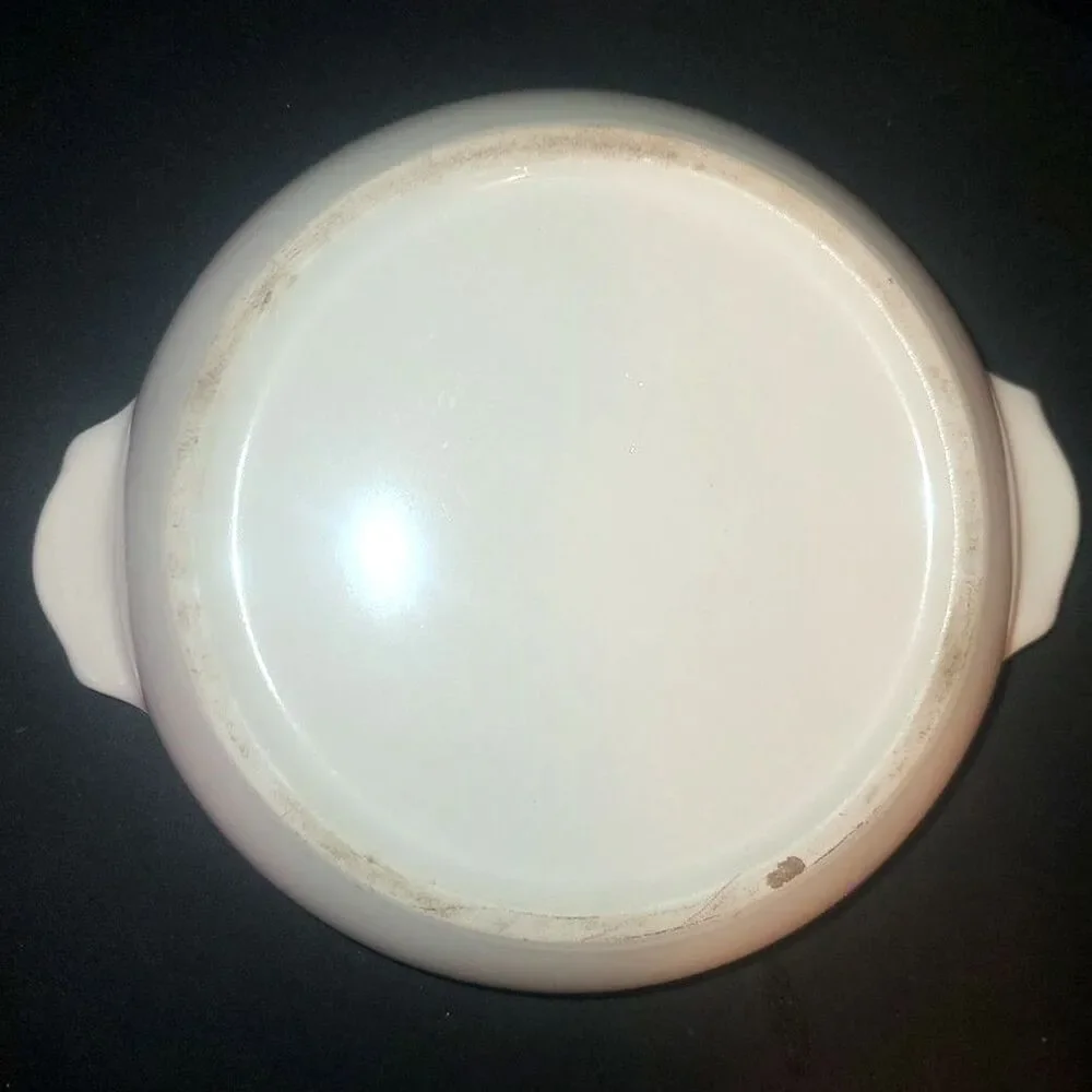 1940's Mary Had a Little Lamb Ceramic Divided Baby Warming Dish‎ White Nursery